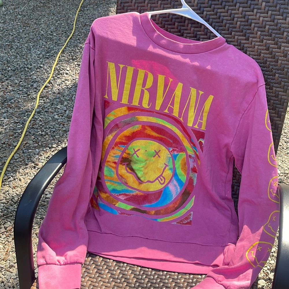 Pink NIRVANA crew neck